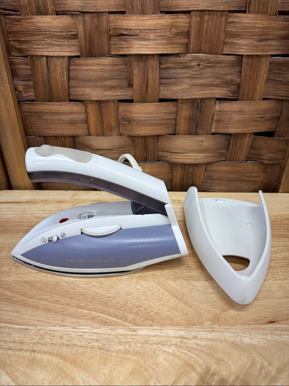 Hamilton Beach 183 Compact Travel Iron in White and Lavender
